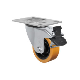RUEDA GIRATORIA CON FRENO 170KG POLIURETANO