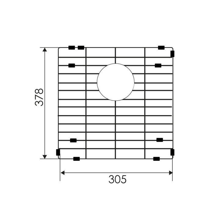 REJILLA INFERIOR PARA LAVAPLATO MOD. 901001 INOX
