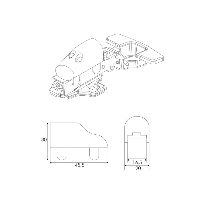 MINI FARO LED PARA BISAGRA MUEBLE