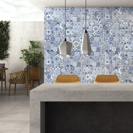 CERAMICA PISO MATE CLASSICO COBALTO 34X50