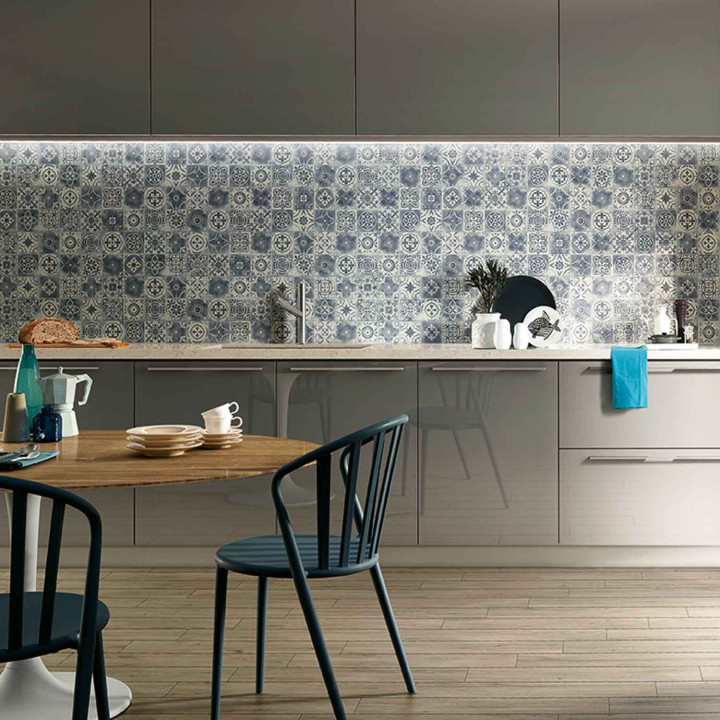 CERAMICA MURO MATE PATCHWORK BLUE 20X60