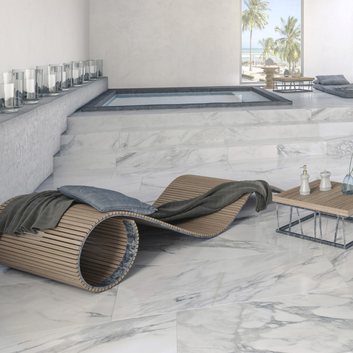 GRES PORCELANICO MARMOL AURORA BIANCO