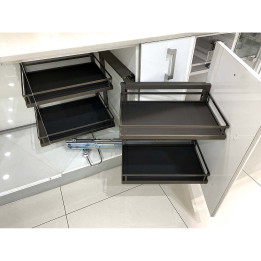 KIT DUETTO IZQ. FLAT GREY 450/1000MM DARK GREY