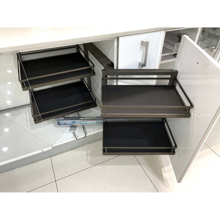 KIT DUETTO IZQ. FLAT GREY 450/1000MM DARK GREY