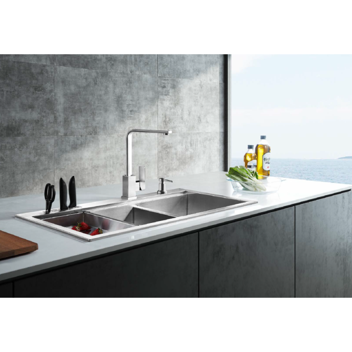 MONOMANDO LAVAPLATO STRAIGHT 980003 INOX SATIN