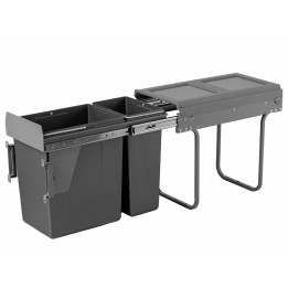 BASURERO RECICLAJE 2 CUBAS (1X10/1X20 LTS)