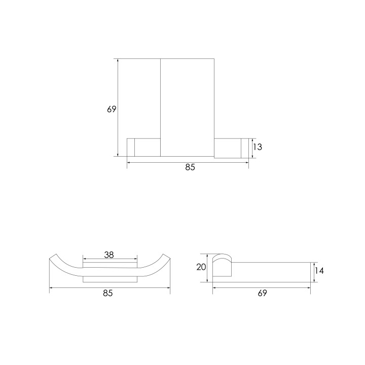 PERCHA DOBLE 6114 CROMO