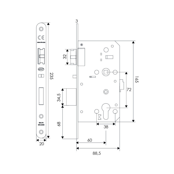 CERRADURA MULTIPLE JNF 601