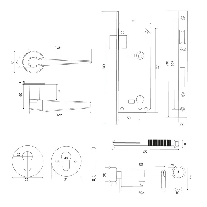 KIT BJ74237 NEGRO BAÑO