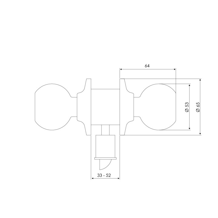 CERRADURA TESA BAÑO CROMO SATIN