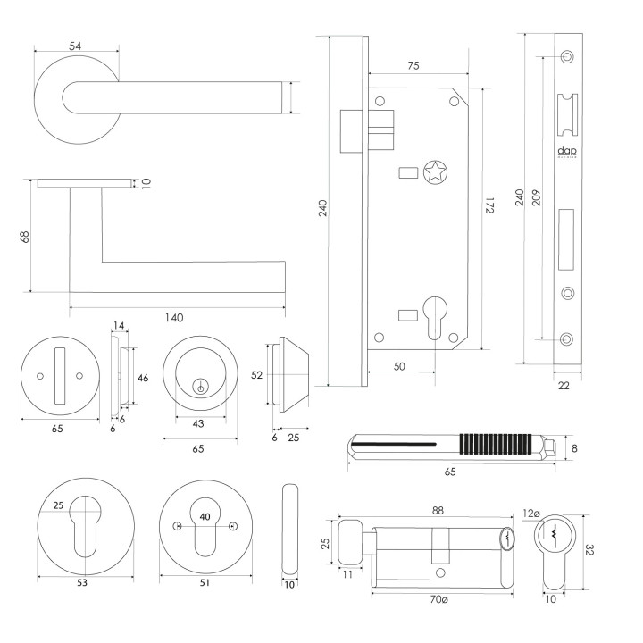 SET SEGURIDAD INOXB ACCESO/OFICINA DAP 2816