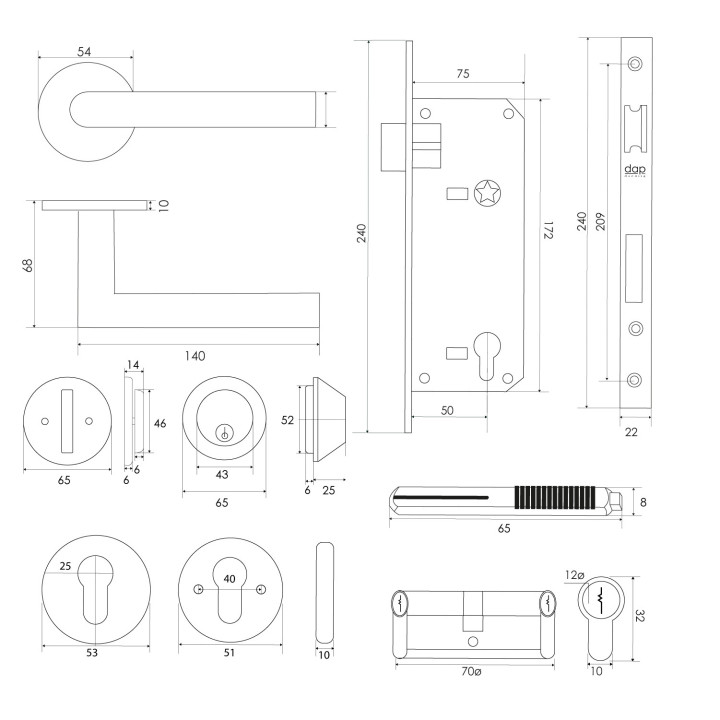 SET SEGURIDAD INOX ACCESO/OFICINA DAP 2816