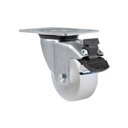 RUEDA GIRATORIA CON FRENO 170KG/100MM NYLON TÉCNICO