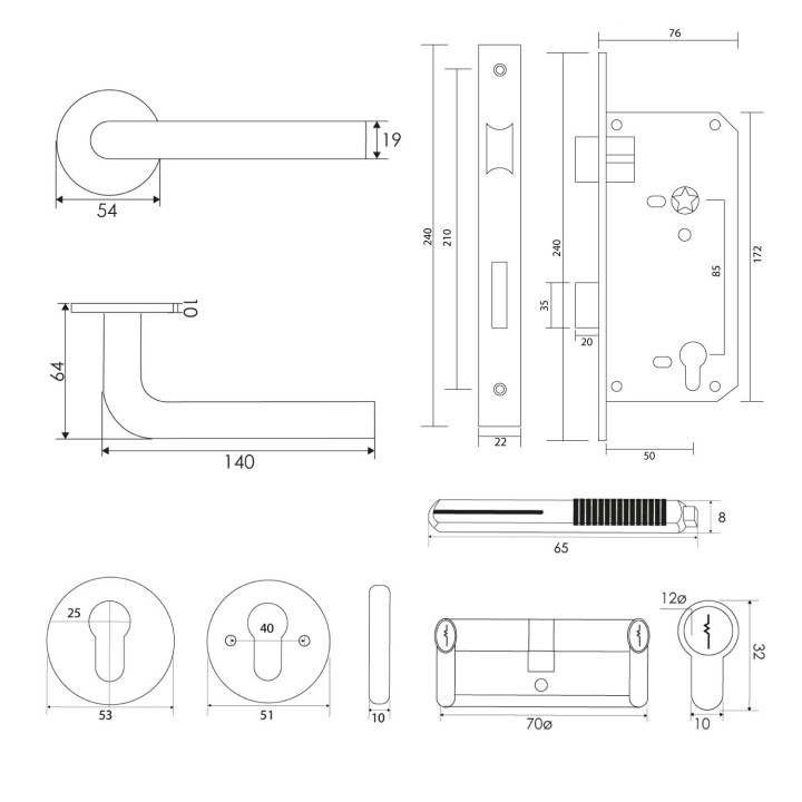 KIT 2815/5085 INOX ACCESO