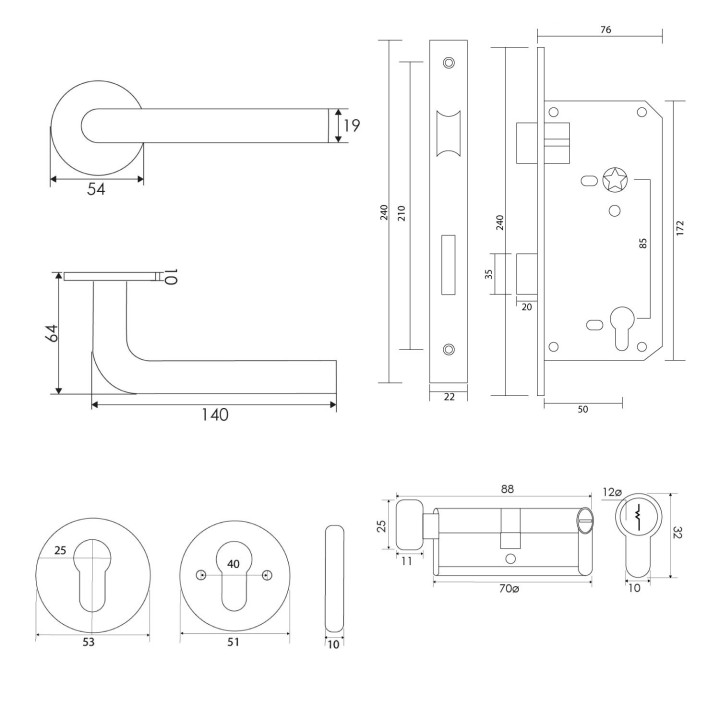 KIT 2815/5085 INOX BAÑO