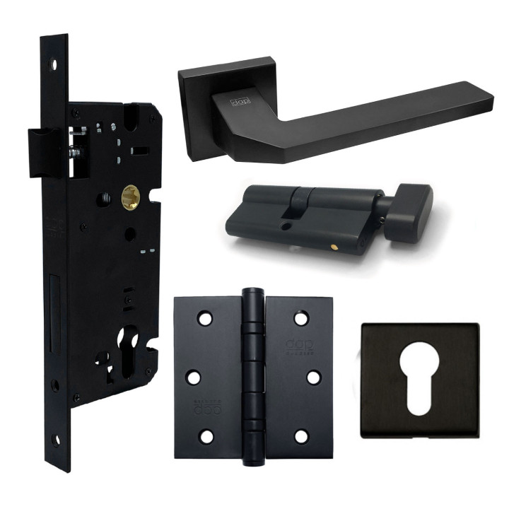 KIT BJ79222 NEGRO BAÑO + BISAGRAS NEGRAS