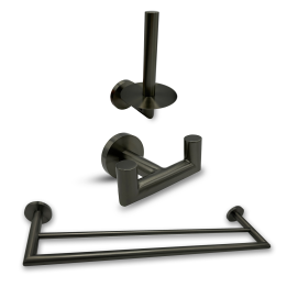 SET DAP BAÑO DOBLE GRAFITO