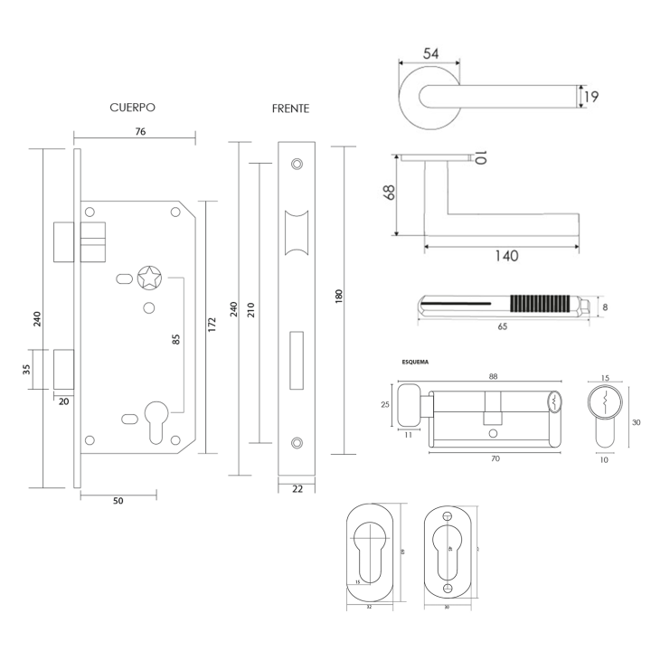 KIT 2816/5085 INOX ACCESO