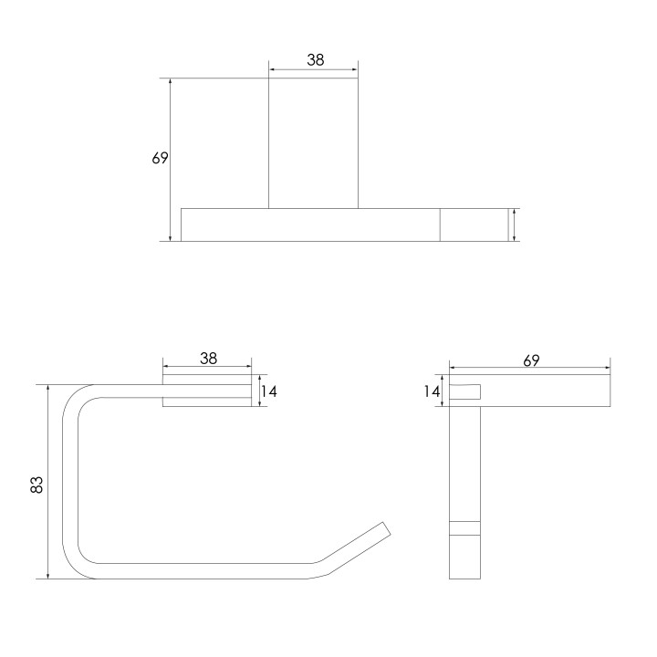 PORTA ROLLO 6114 CROMO