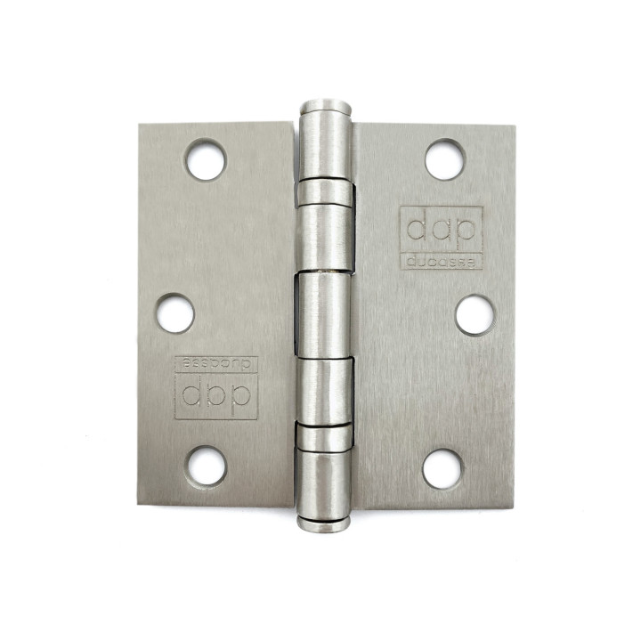 SET BISAGRA CON RODAMIENTO CANTO RECTO NICKEL SATIN MOD.50121