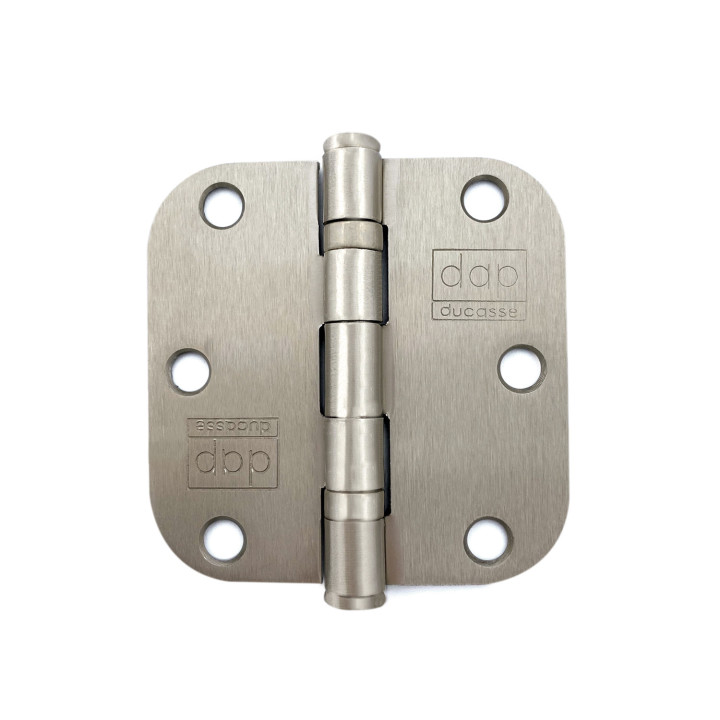 SET BISAGRA CON RODAMIENTO CANTO REDONDO NICKEL SATIN MOD.50121