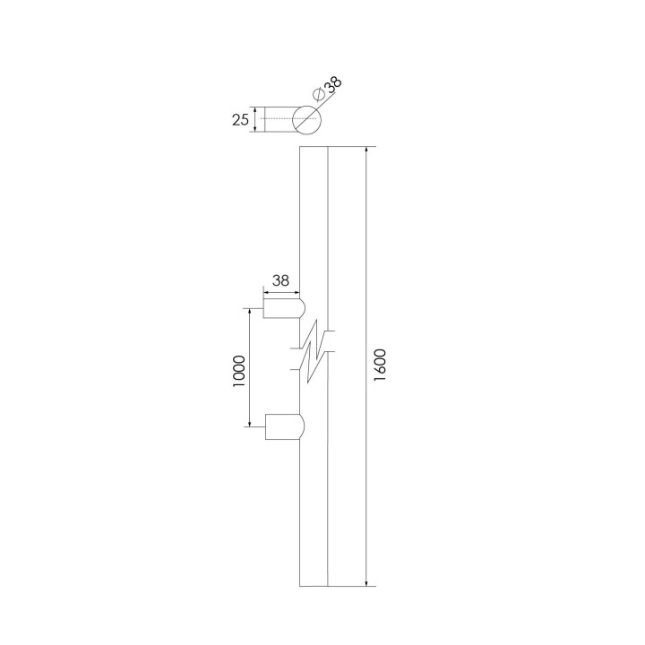 MANILLON 240 38X1600MM INOX