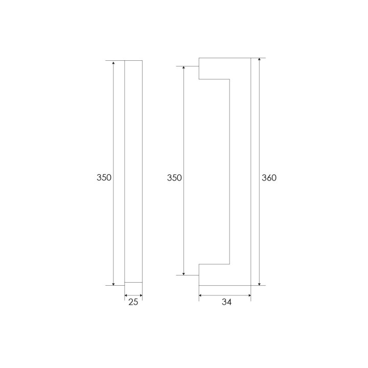 MANILLON SINGLE 11B 350X34MM PTA. MADERA