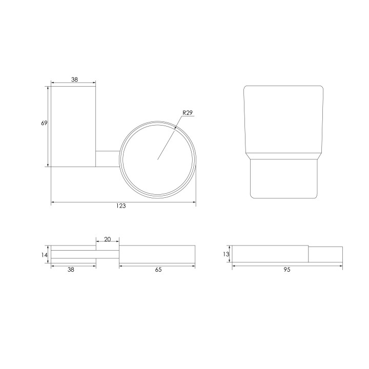 PORTA VASO 6114 CROMO