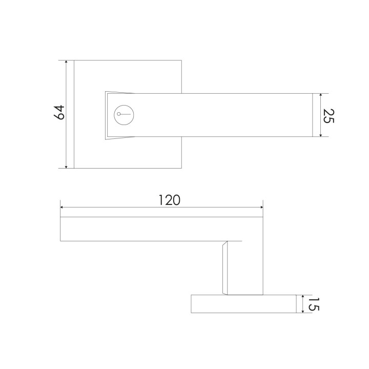 CERRADURA 1803 TUBULAR MANILLA DORMITORIO NG