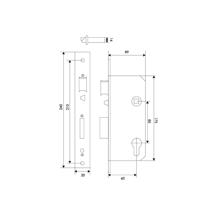 CERRADURA ANTIPANICO AUTOMÁTICA TESA 203MN