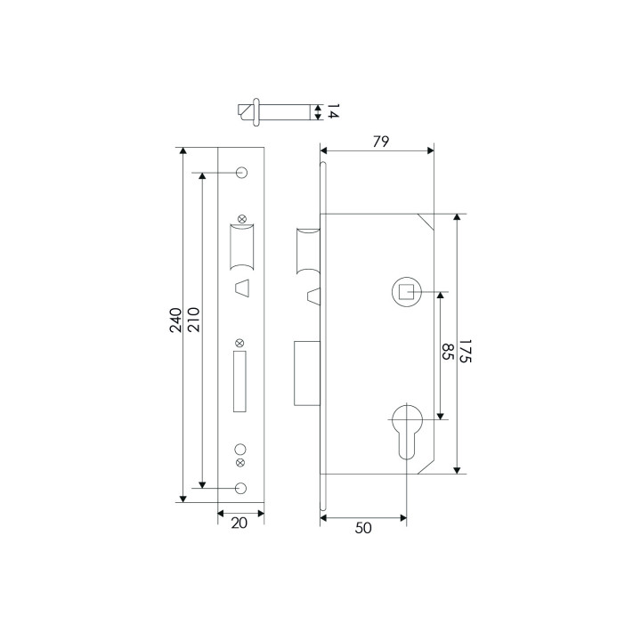 CERRADURA ANTIPANICO TESA 2030F
