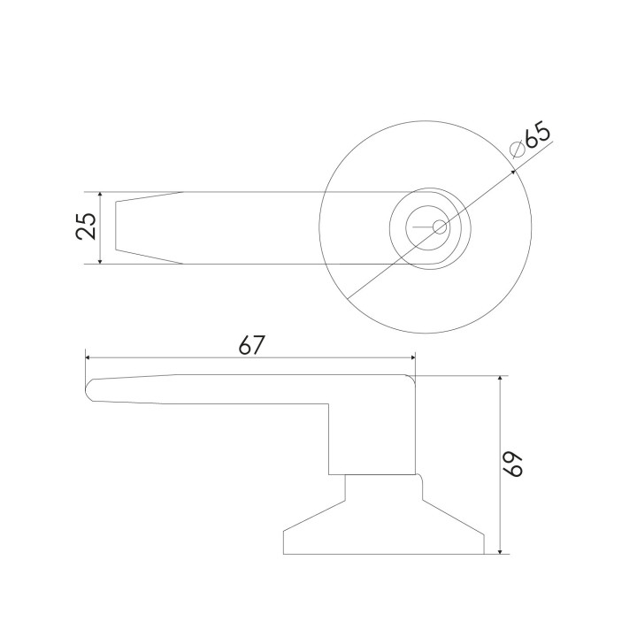 CERRADURA 815 TUB. MANILLA ACCESO ROS/RED.