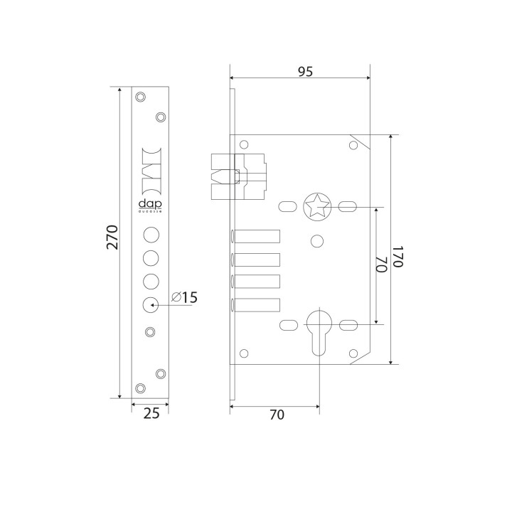 CERRADURA SEGURIDAD MULTIPLE DAP 8560