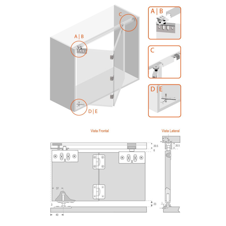 SISTEMA PLEGABLE 2 PUERTAS PLEGADUCPRO