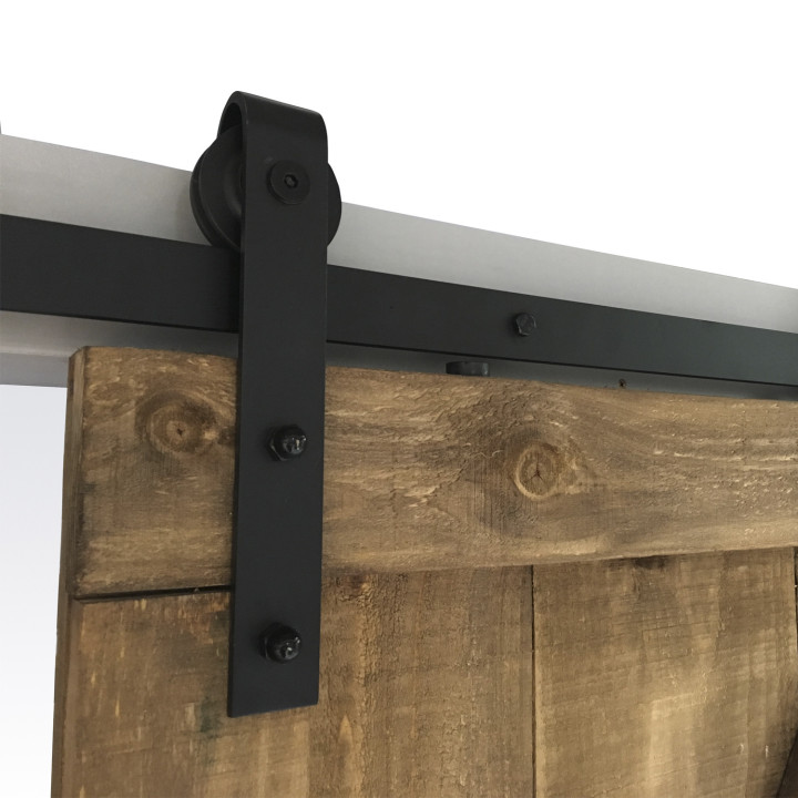 SET PUERTA CORREDERA PARCHE (GRANERO) H-A01 MADERA NEGRO